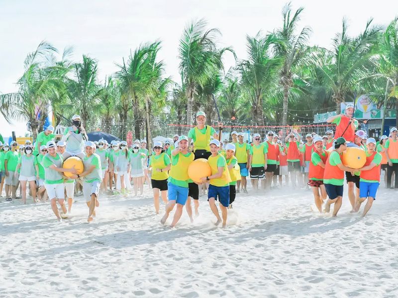 Không gian tổ chức teambuilding năng động ở biển (ảnh: sưu tầm)